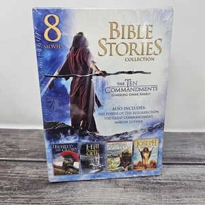 8-Movie Bible Stories Collection - DVD - New Sealed Ten Commandments David  - Imagen 1 de 8