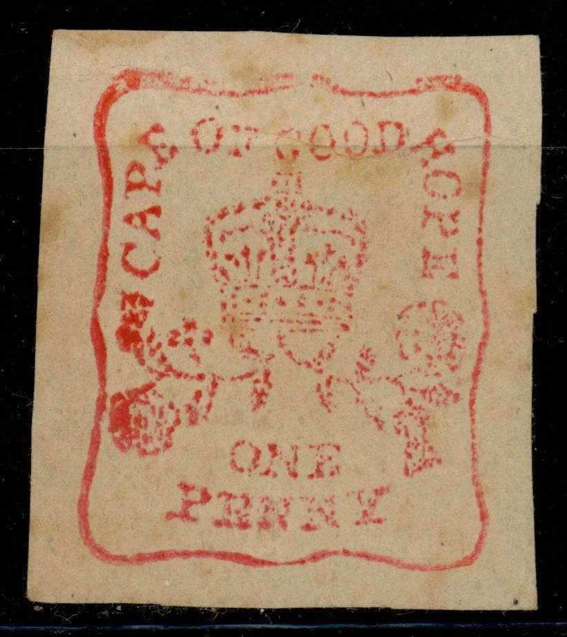 Cape of Good Hope South Africa revenue One Penny cut square fiscal - Image 1 of 1