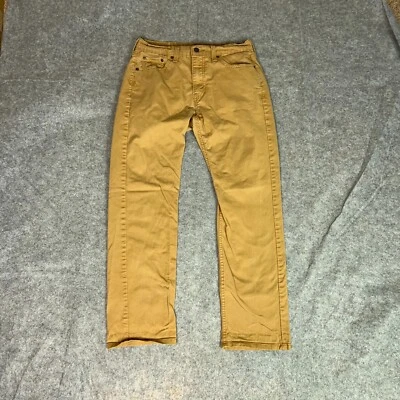 Pantalones de mezclilla Levis para hombre 28x28 marrón recto 505 ropa de trabajo informal clásico día Foto 1 de 4