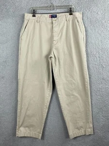 Chaps chino pants adult 36x30 khaki straight mid rise cotton pockets casual - Picture 1 of 12