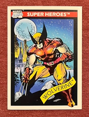 1990 Marvel Universe Rare Toy Biz WOLVERINE PROMO Card #10 Yellow Logo VG/EX - Image 1 of 4