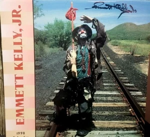 EMMETT KELLY JR. Hobo Train  Clown AUTOGRAPHED 12 Month Calendar VTG 1998 NOS - Picture 1 of 7