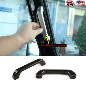 Black Alloy Front Pillar Grab Handles  For Land Rover Defender 90 110 130 US - Picture 1 of 6