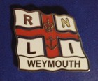 Weymouth RNLI R N L I Lifeboat Charity Flag Pin Badge