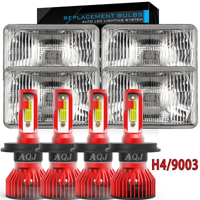 4pcs 4x6" Led Headlights Hi/Lo-Beam fit 1980 - 1988 Oldsmobile Cutlass Supreme - Image 1 of 4