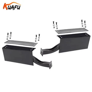 KUAFU Rear Half Fender Mounting Bracket Powder Coated Steel Black - Picture 1 of 16