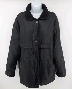 Jason Kole Vintage Womens 90s Jacket Size S Corduroy Collar Black Reversible - Picture 1 of 17