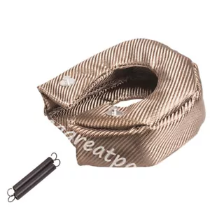 Cubierta turbocompresor barrera protector térmico manta fibra titanio T3 envoltura - Imagen 1 de 6