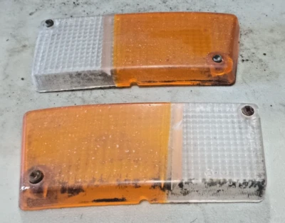 1981 Renault LeCar Front Bumper Park Turn Signal Lenses FC-5 - Image 1 of 4