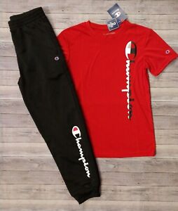 New! Boy's CHAMPION T-Shirt and Pants Outfit Size 14/16