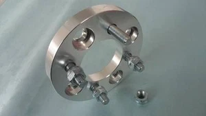 2 BILLET WHEEL ADAPTERS SPACERS 4x100MM 15MM THICK 57.1MM CB M12x1.5 STUDS - Picture 1 of 1