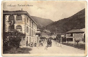 CARTOLINA ARCISATE (VARESE) VIALE DELLA STAZIONE ANIMATA CARRETTO 1924 VIAGGIATA - Foto 1 di 1