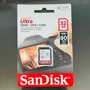 SanDisc Ultra 32GB SDHC Memory Card UHS-1 Class 10 High Speed New - Picture 1 of 5