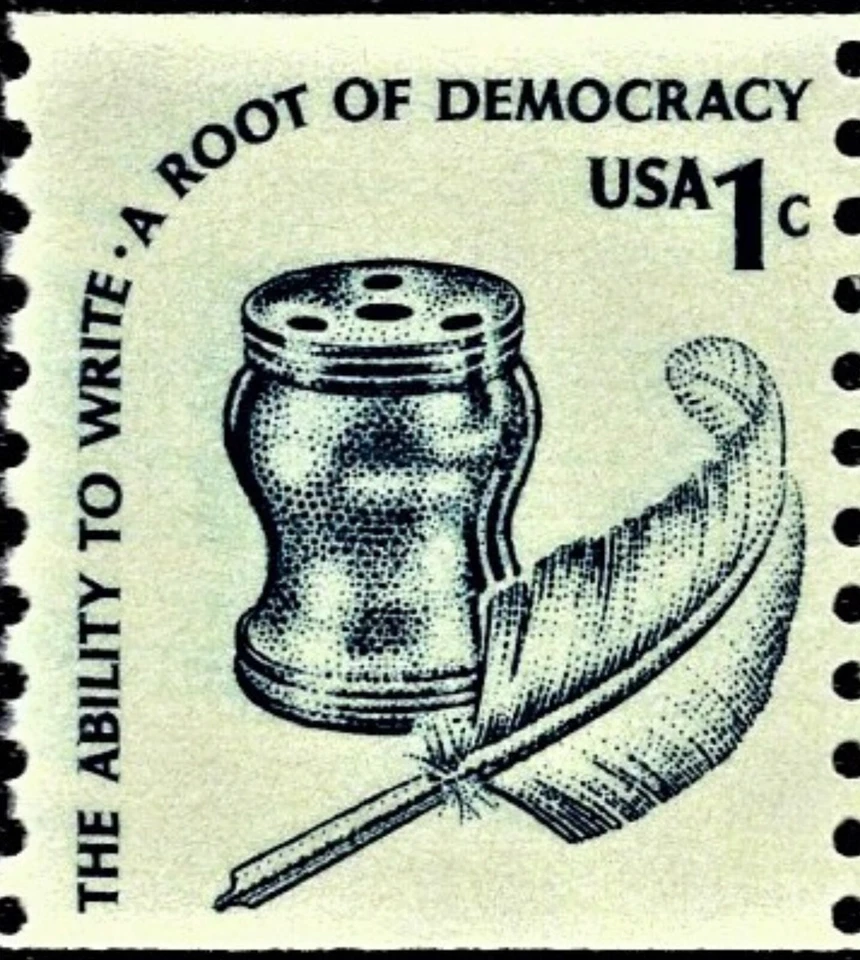 US #1811 MNH 1980 1c Americana Inkwell Write Ability Root Democracy [Shiny Gum] - Image 1 of 1