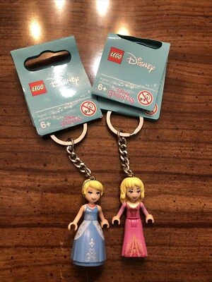 LEGO Disney Princess Cinderella And Aurora Key Chains Lot of 2 NWT - Image 1 of 4