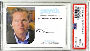 VAL KILMER Signed Autographed 2015 Cryptozic Psych Card Graded PSA 8 Slabbed - Picture 1 of 2