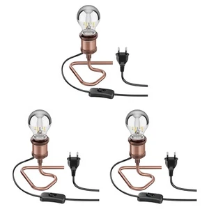 3x lámpara de mesa RETRA interruptor bronce 1x E27 max. 60W - Imagen 1 de 8