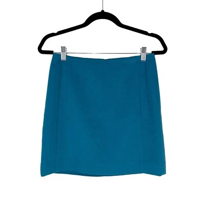 Minifalda The Limited para mujer talla 0 XS lisa azul turquesa mezcla de lana nueva con etiquetas Foto 1 de 4
