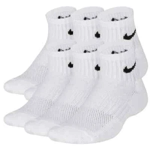 NIKE Kids' Everyday Cushioned Ankle Socks (6 Pairs) YTH5Y-7Y WMN 6-10 MEN 6-8 - Picture 1 of 2