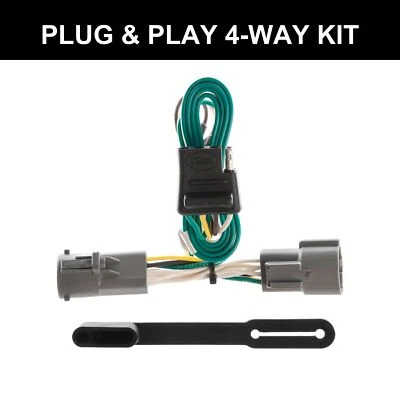 CURT 1987-1996 Ford F-150 All Custom Wiring Harness, 4-Way Flat Output - Image 1 of 4