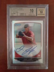 Jake Lamb 2013 Bowman Chrome Prospects Autograph Refractor BGS 10 - Picture 1 of 2