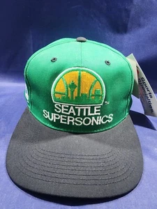 Vintage Sports Specialities Seattle Supersonica Hat Green Snapback Cap New - Picture 1 of 12