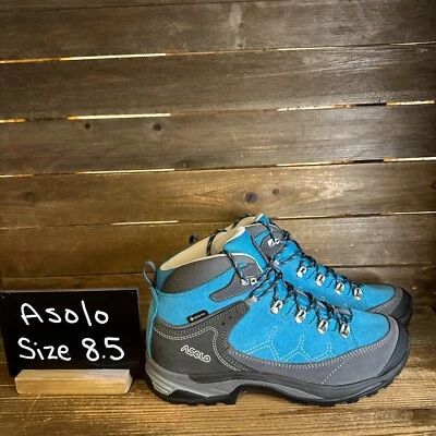 New NWOB Womens Asolo Falcon GV GTX Blue Outdoor Hiking Ankle Boots Size 8.5 M - Image 1 of 4