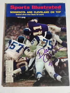 1/5/1970 Dave Osborn Minnesota Vikings Autographed Signed Sports Illustrated COA - Picture 1 of 2