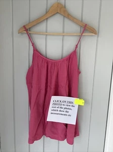 MARKS & SPENCER Size 12 Viscose Swing Camisole Top Cerise Pink - Picture 1 of 9