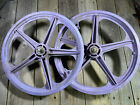 Old School Bmx Mx Troxel Trackmaster Mags Plastic Mag Wheels Lavender Track 20"