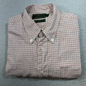 Vintage Filson Shirt Men Medium Orange Gingham Flannel Pocket Guide Outdoor Hunt - Picture 1 of 11