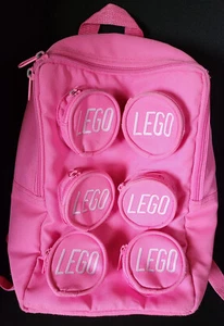 LEGO BRICK PINK BACKPACK BAG Youth Kid Children Teen Size 11”X12” - Picture 1 of 9
