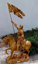 Grande Statue Jeanne D'Arc à Cheval Regul doré