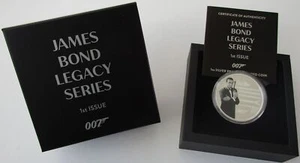 Tuvalu 1 dólar 2021 James Bond Legacy Sean Connery 1 OZ plata - Imagen 1 de 3