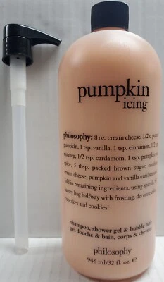 Philosophy Pumpkin Icing Shower Gel, Shampoo & Bubble Bath 32 oz & Pump - Image 1 of 2