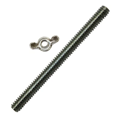 3" x 1/4-20 Air Cleaner Stud And Wing Nut Kit Fits Holley, Carter, Edelbrock Foto 1 de 4