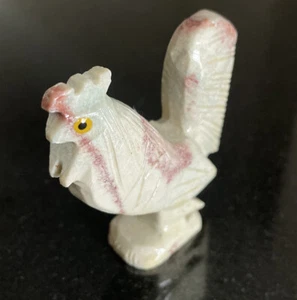 Hand-Carved Rooster Figurine, Soapstone, Mini, New Condition! Very Detailed! - Picture 1 of 10