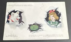 Postal: Publicidad ~ JABÓN BUCHAN ~ Niña Oso con Cintas Rosas Lazo - Imagen 1 de 2