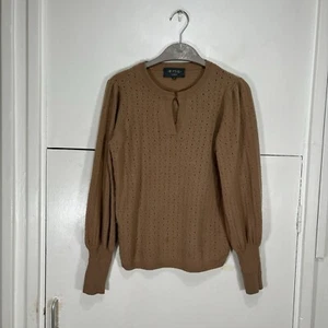 Wyse London 100% Cashmere Jumper Beige Caramel Pullover Size Small Women’s - Picture 1 of 6