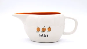 Rae Dunn "Gather" Gravy Boat Artisan Collection Pumpkins Thanksgiving Fall - Picture 1 of 7