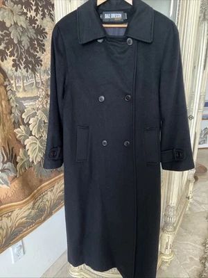 Maxi Abrigo Dale Dressin Negro Loro Piano Italiano 100% Cachemira Hecho en EE. UU. TALLA 12 Foto 1 de 4