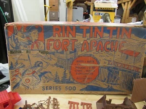 Marx Rin Tin Tin Fort Apache playset series 500 3657 w/ Original Box - 1956 VTG - Picture 1 of 11