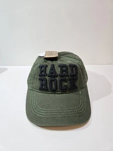 NUEVO CON ETIQUETAS Genuino Hard Rock Café Sombrero Militar Verde Correa Trasera Envejecido Precio de venta sugerido por el fabricante $25 - Imagen 1 de 4