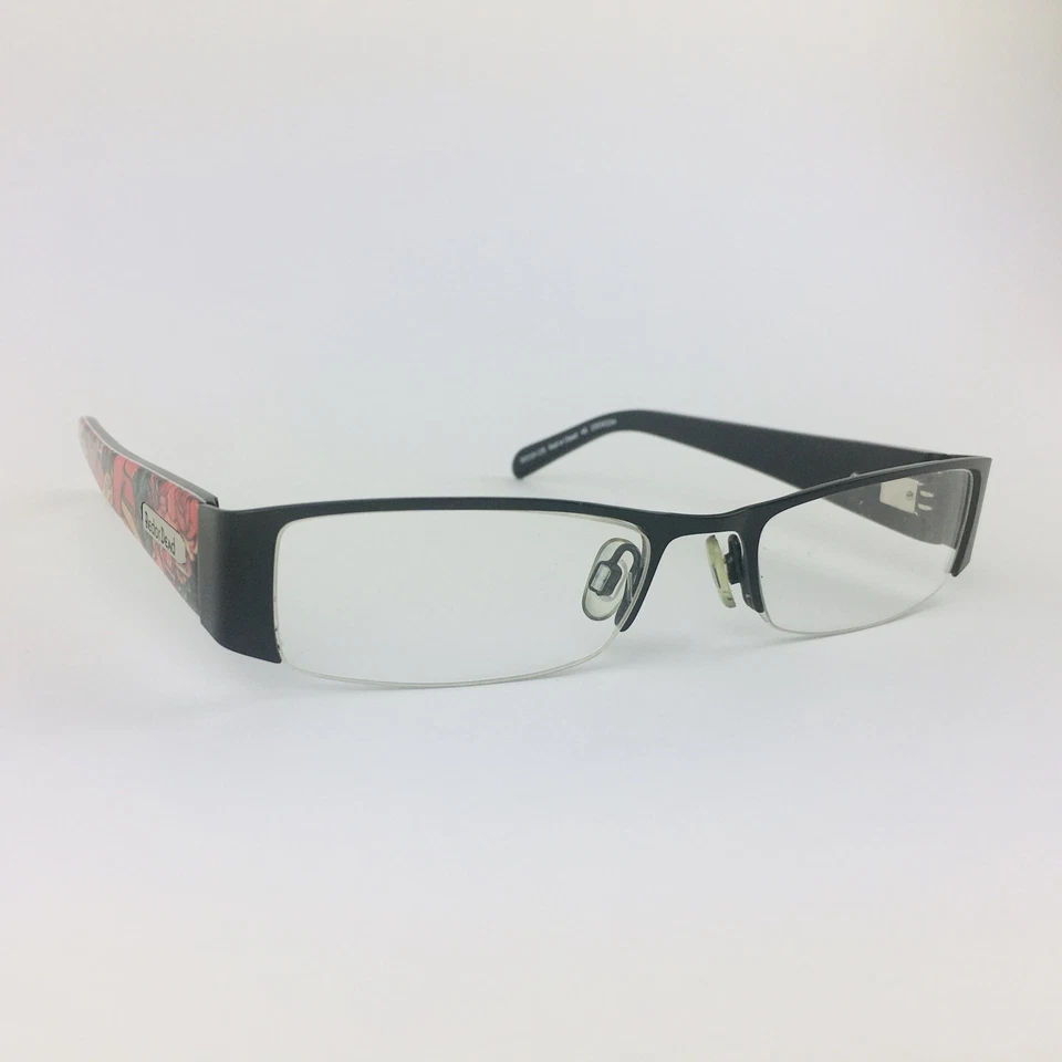 RED OR DEAD eyeglasses SATIN BLACK HALF RIMLESS glasses frame MOD: 48 25056334 - Image 1 of 4