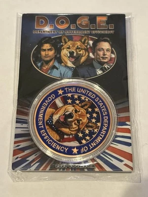 D.O.G.E. Colored 33g .999 2025 Copper In LIMITED Edition 1 Oz Cool2Coin - Image 1 of 4