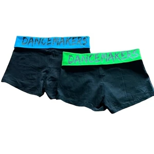 Pacchetto sportivo popolare Dancemaker di 2 pantaloncini da ballo XS booty fascia corta neon - Foto 1 di 6