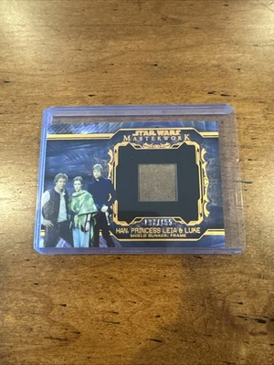2015 Topps Star Wars Masterwork Shield Bunker Relic Han Luke Leia 137/155 - Image 1 of 3