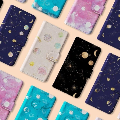 Personalised Wallet Phone Case for iPhone 17 16 15 14 13 Pro Max Galaxy Planet - Image 1 of 4