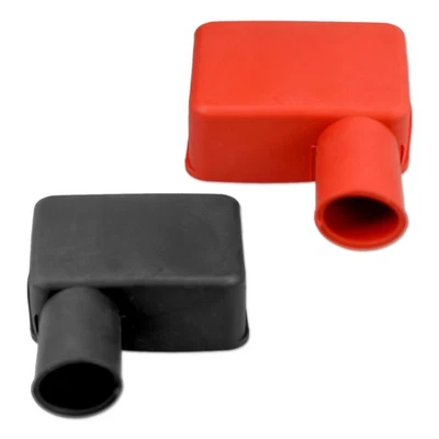 Gummi-Schutzkappe für Polklemmen links Rot (+) & rechts Schwarz (-) Klemme  - Bild 1 von 4