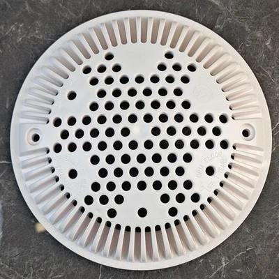WG1048E White Pool Main Drain Cover Replacement WG1052, WG1053, WG1054, WG1153 - Image 1 of 4